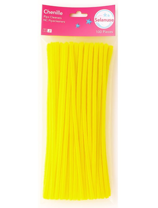 limpiapipas c/100 amarillo canario
