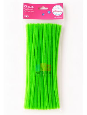 limpiapipas c/100 verde limon