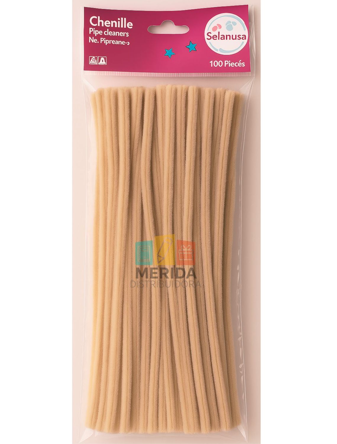 Limpiapipas c/100 pz BEIGE