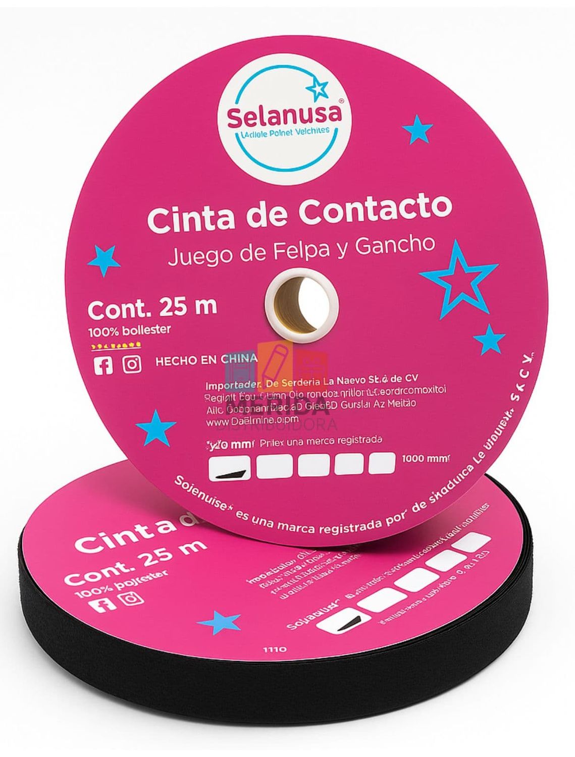 Contactel 25m 2cm de grosos Selanusa color negro
