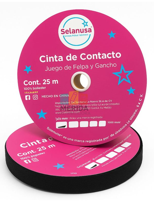 Contactel 25m 2cm de grosos Selanusa color negro