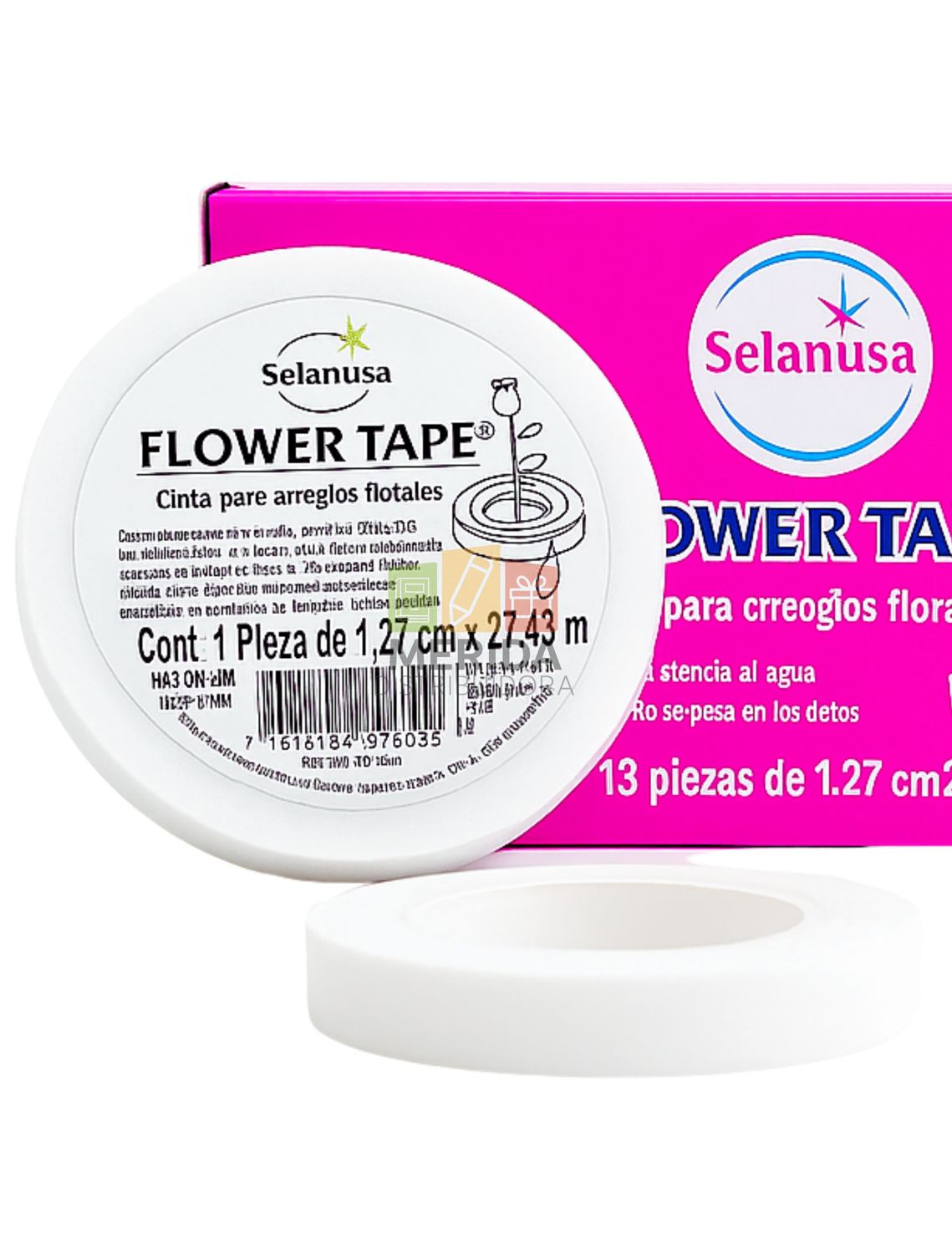 Floritape blanco 1.27CM X27.43M