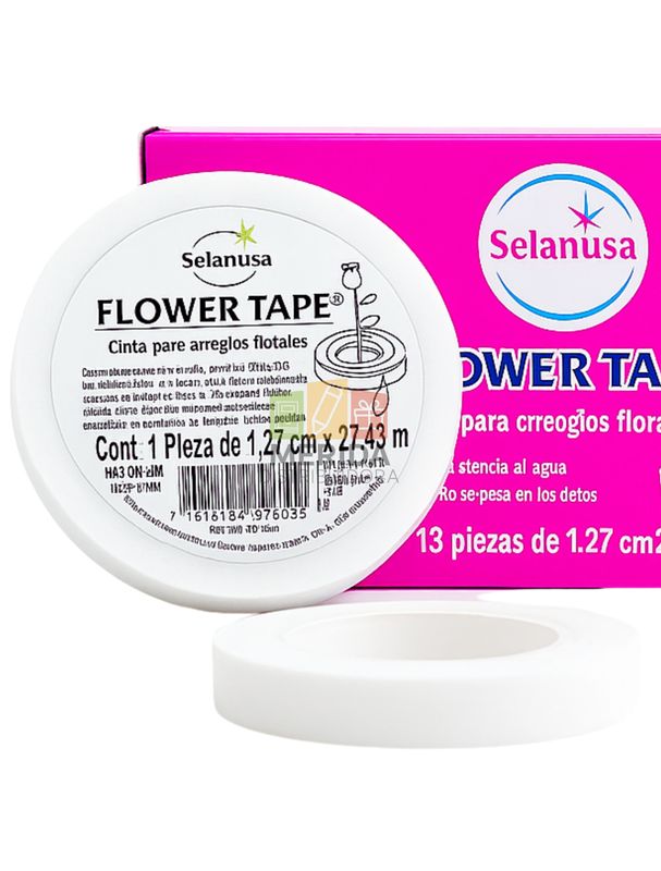 Floritape blanco 1.27CM X27.43M