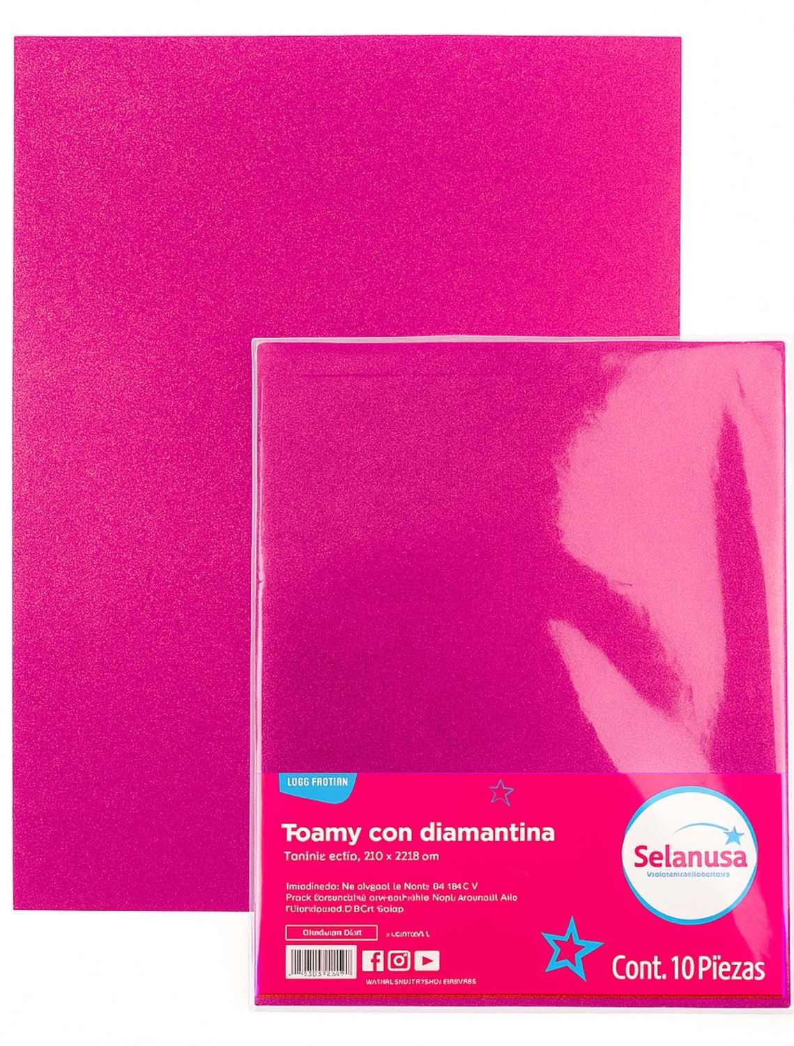 Foamy C/5 Diamantado (56cmX43cm) Fiusha-106