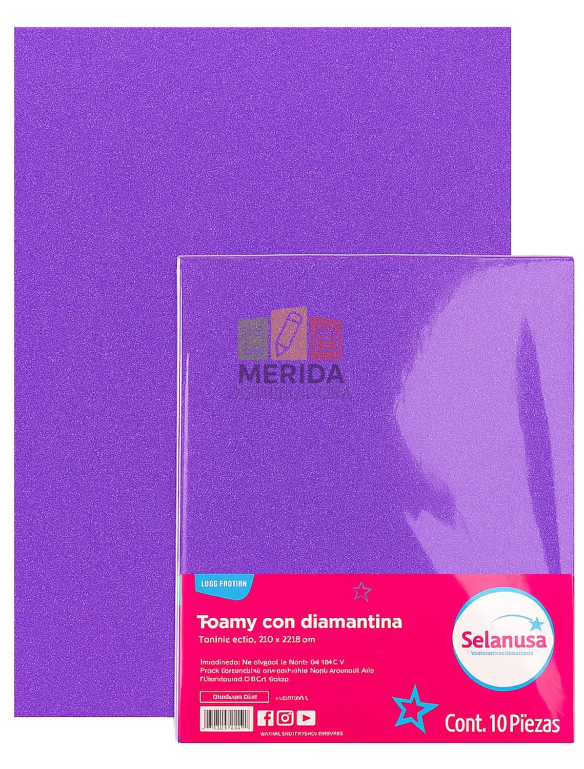 Foamy C/5 Diamantado (56cmX43cm) morado iris 220