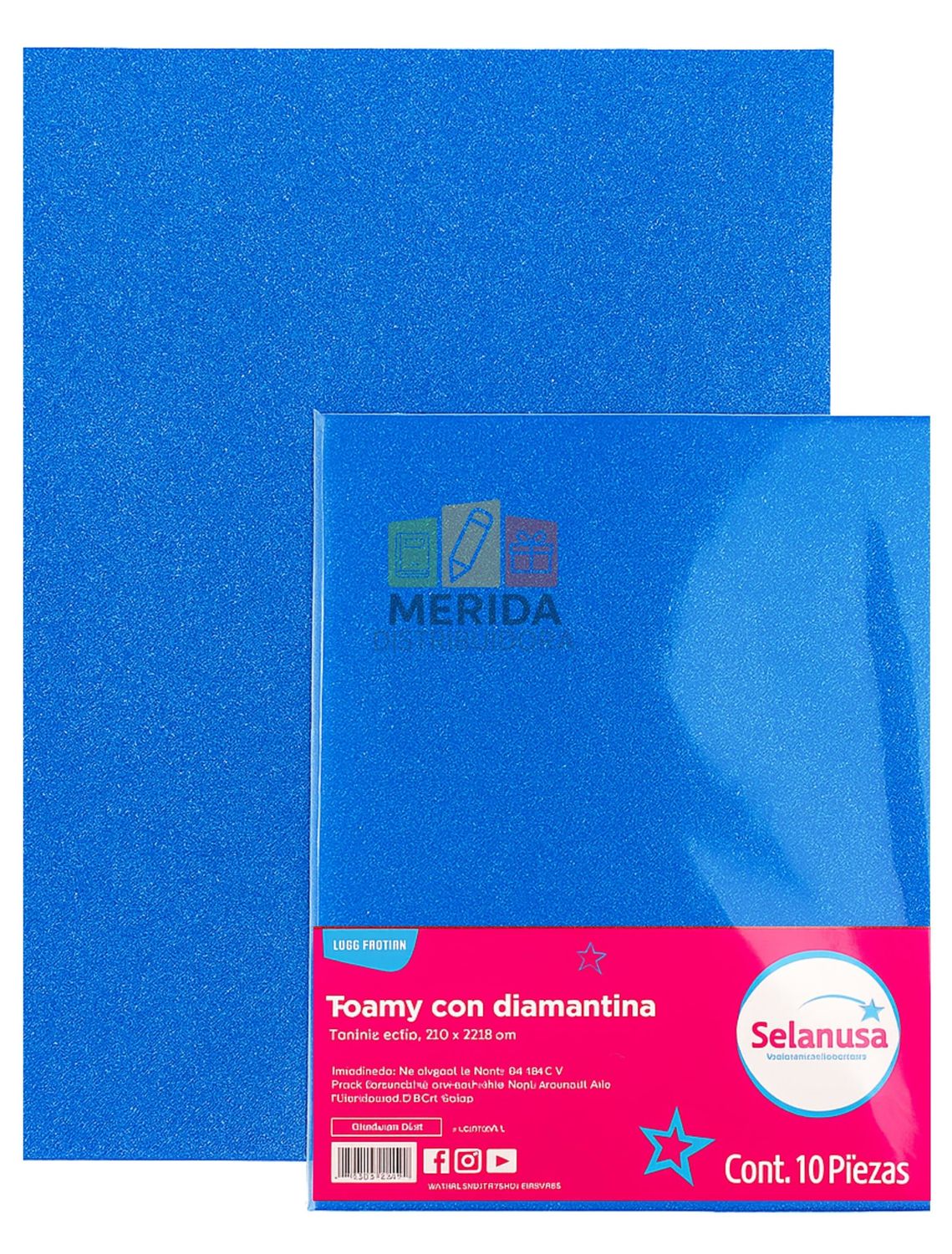 Foamy C/5 Diamantado (56cmX43cm) azul rey -111