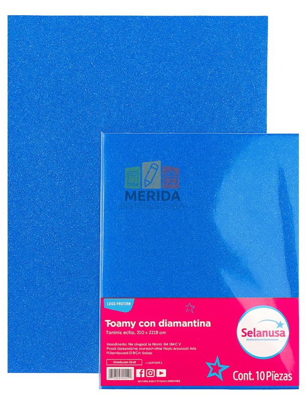 Foamy C/5 Diamantado (56cmX43cm) azul rey -111