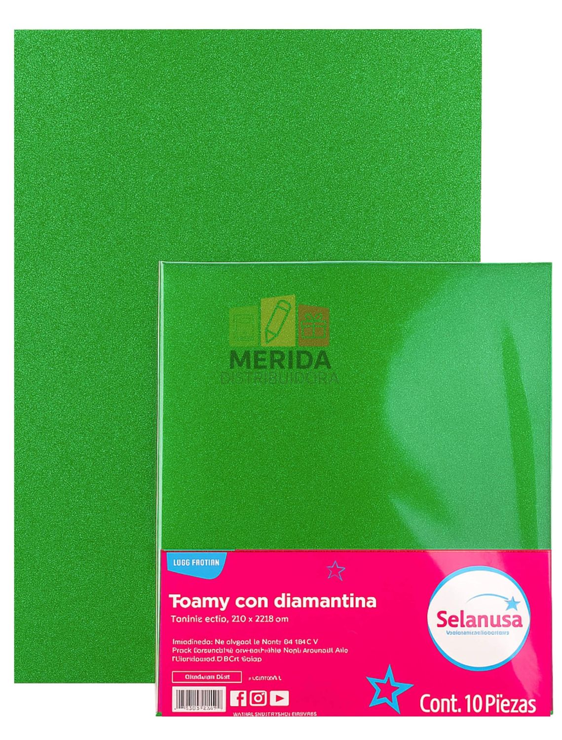 Foamy C/5 Diamantado (56cmX43cm) Verde bandera 103