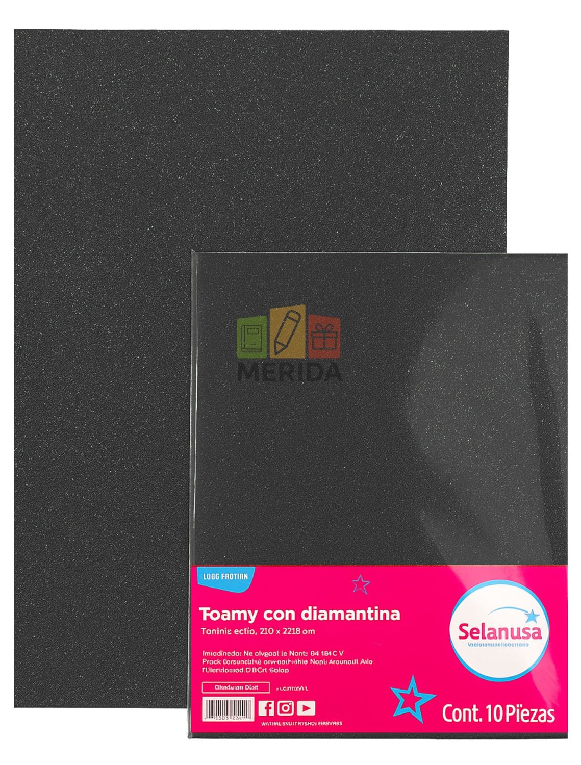 Foamy C/5 Diamantado (56cmX43cm) Negro