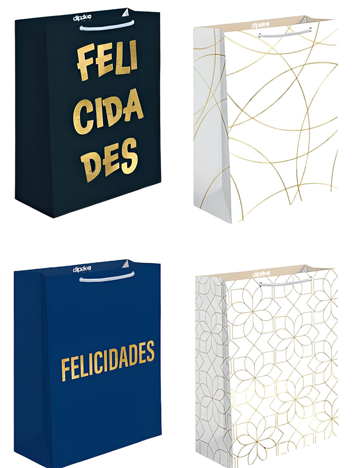 Bolsas de regalo C/10 MEDIANA Dipak 25x19cm