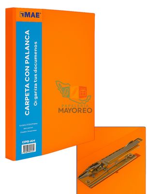 Carpeta de palanca naranja MAE de plástico Carpeta de palanca naranja MAE de plástico