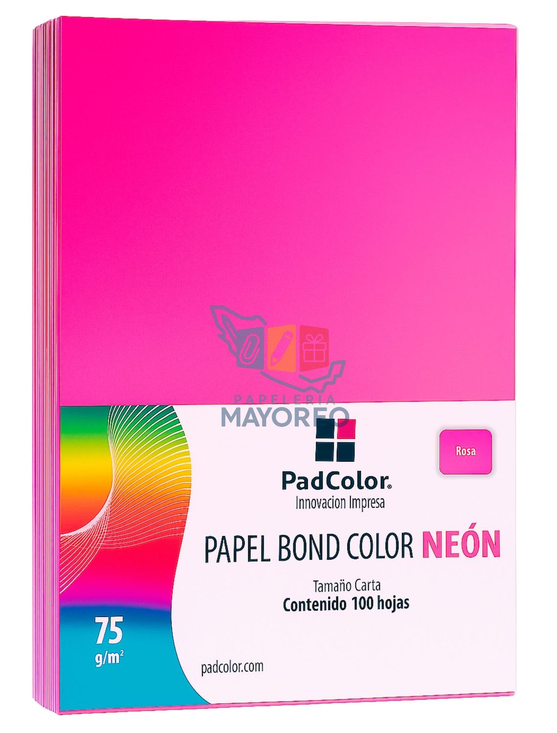 Hojas de Color Rosa Fluo Tamaño Carta | Paq. c/100