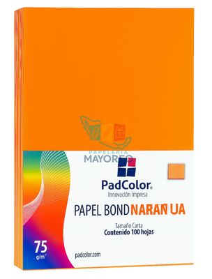 Hojas de Color Naranja Tamaño Carta | Paq. c/100