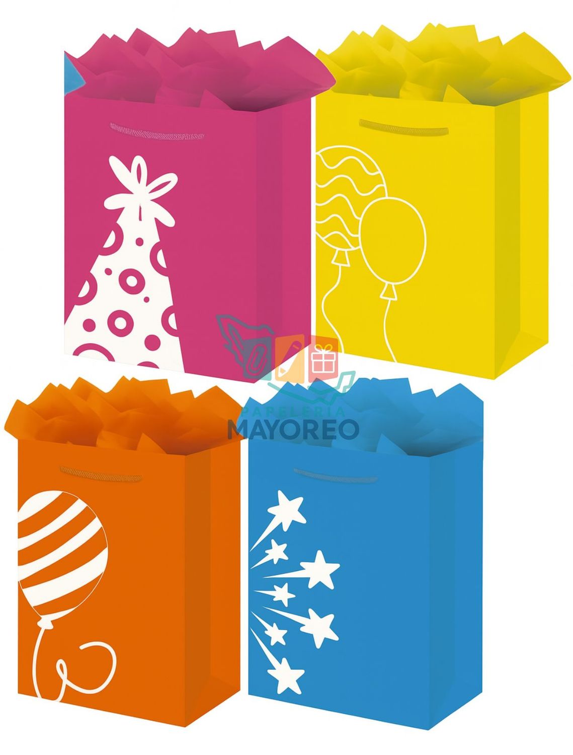 Bolsas de regalo C/12 CHICA Pad Color 22x15 cm