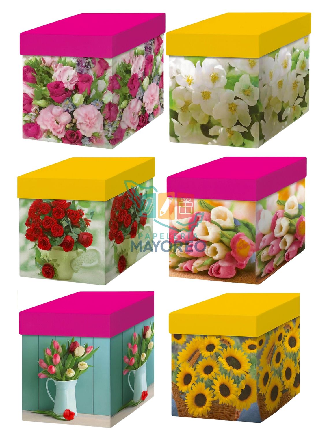 Cajas 15cm c/12 Pad Color de caple petalos