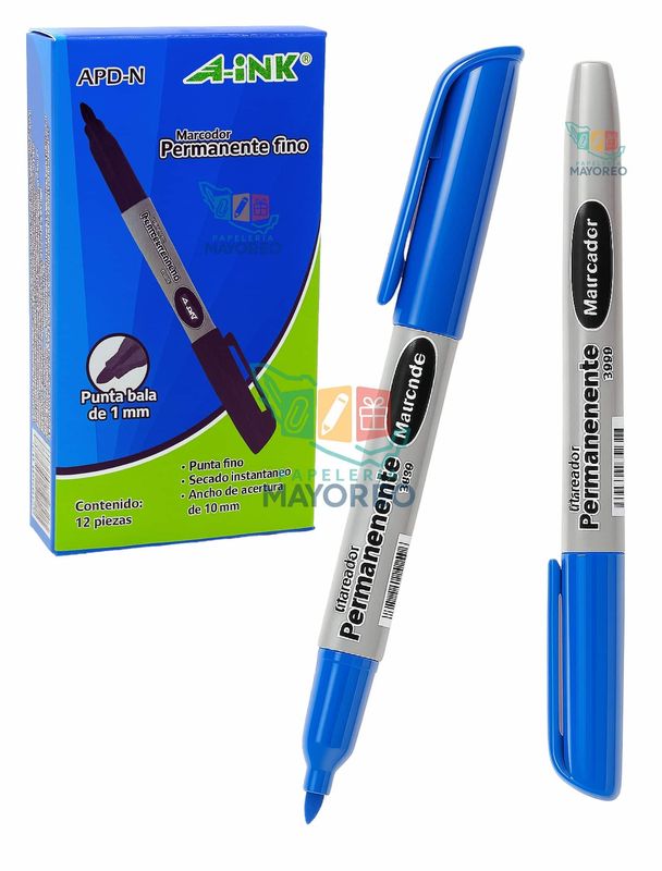 Permanente c/12 Fino A-INK APD-Azul