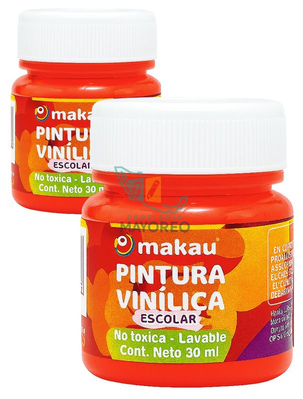 Pintura c/6pzas de 30ml rojo