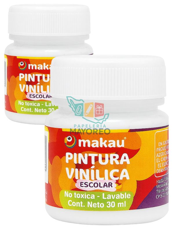 Pintura c/6pzas de 30ml blanco