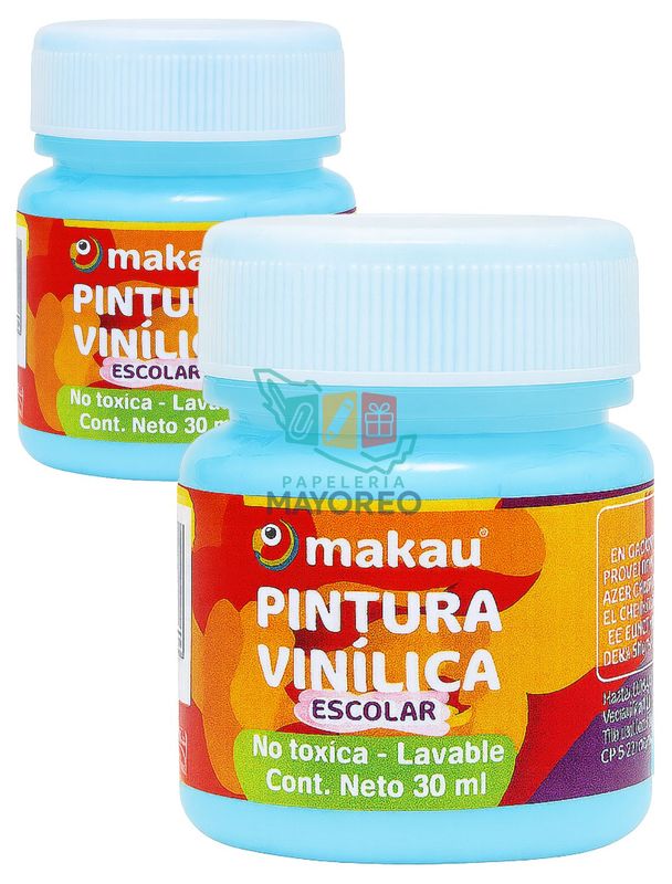 Pintura c/6pzas de 30ml azul cielo