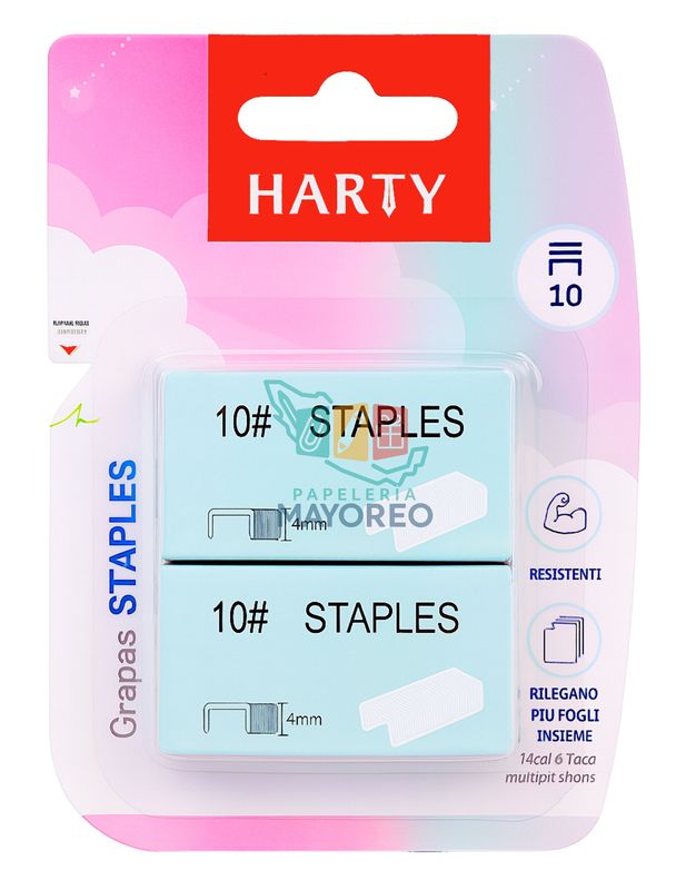 Grapas HARTY #10 – Caja con 2 paquetes