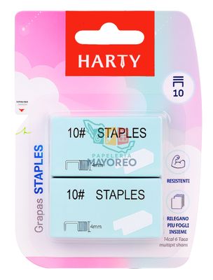 Grapas HARTY #10 – Caja con 2 paquetes Grapas HARTY #10 – Caja con 2 paquetes