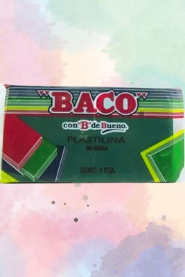 plastilina Baco en barra verde oscuro