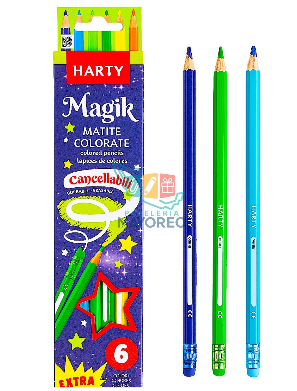 Colores Borrables HARTY Magik – C/6 piezas