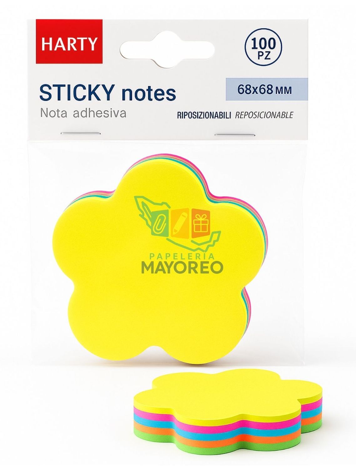 Notas Adhesivas HARTY 68x68 flor
