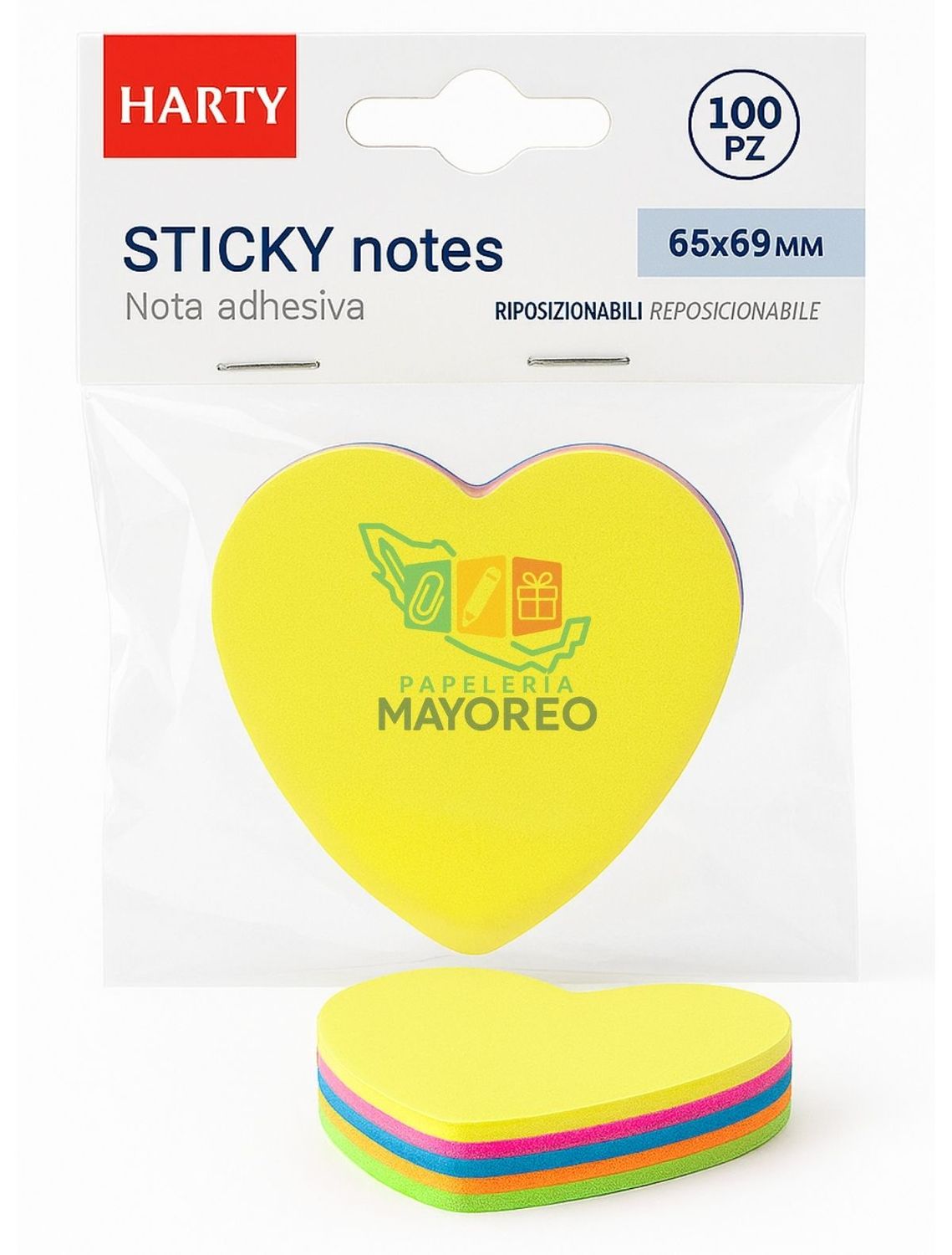 Notas Adhesivas HARTY 65x69 Corazon