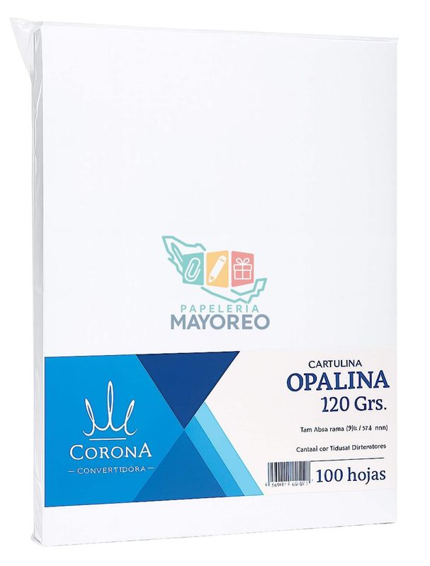 Papel Opalina Carta 120g CORONA – 100 hojas