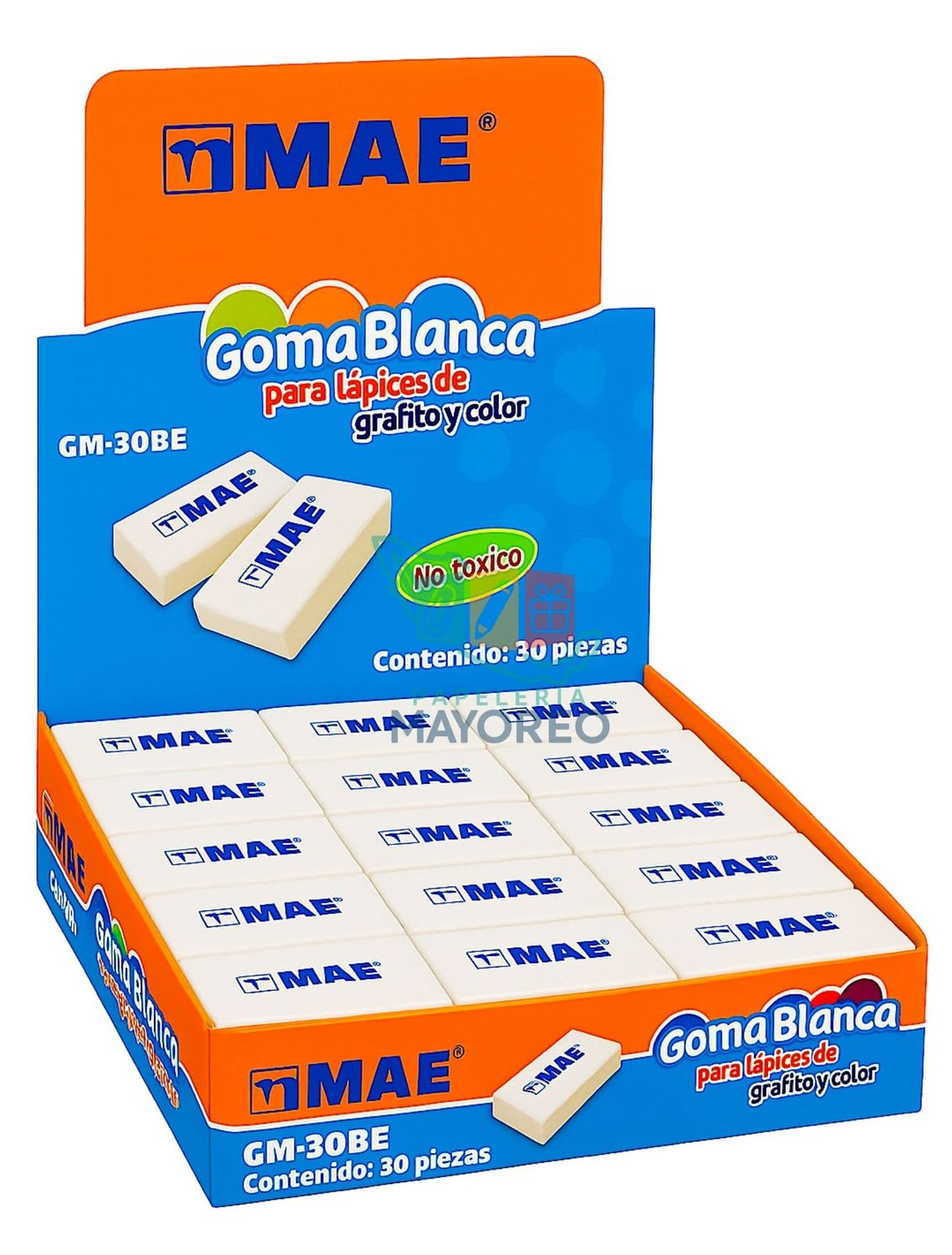 Goma Blanca de borrar MAE 30 pzas