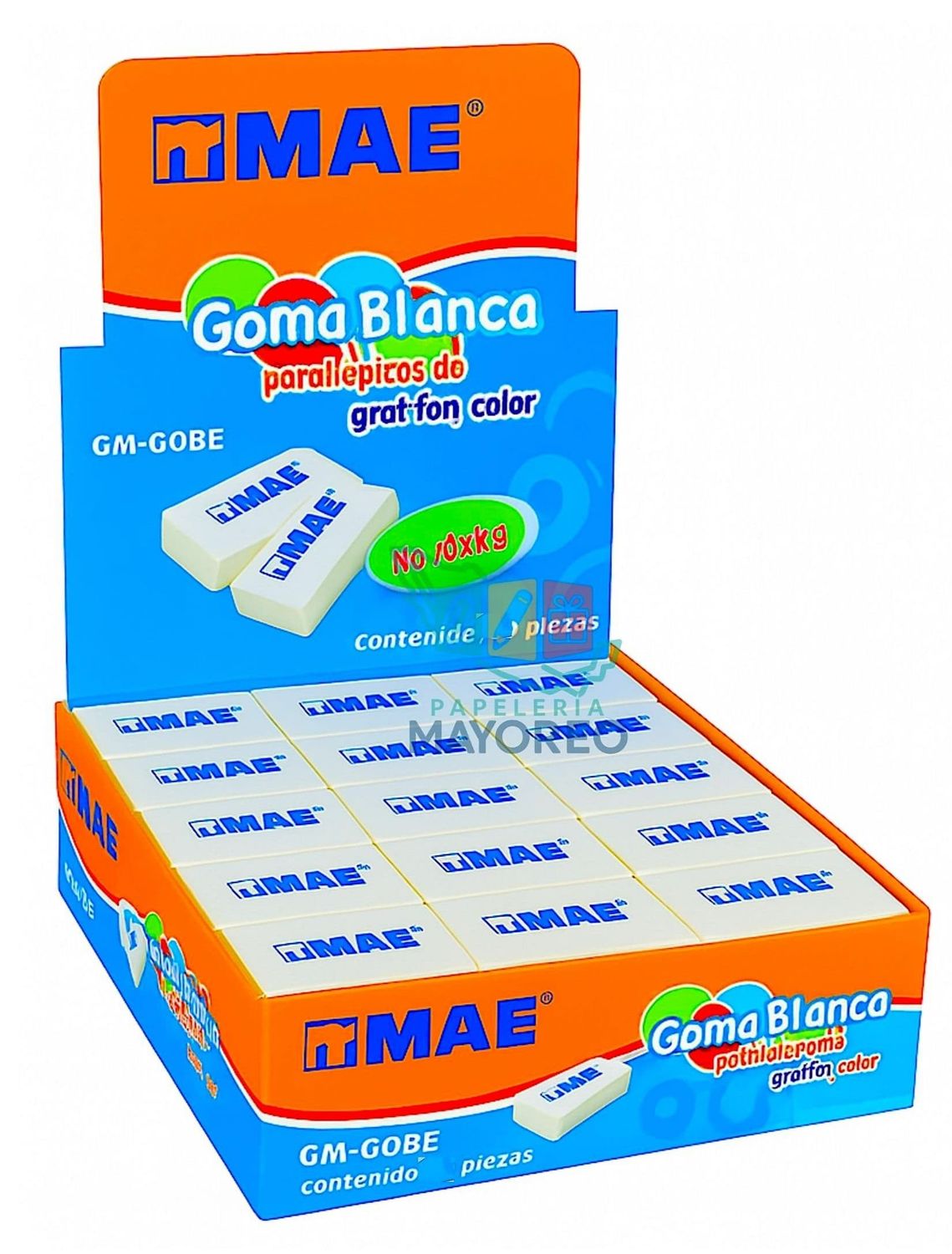 Goma de borrar MAE Caja con 60 piezas