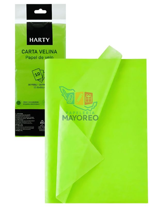 Papel china verde limon C/10 HARTY