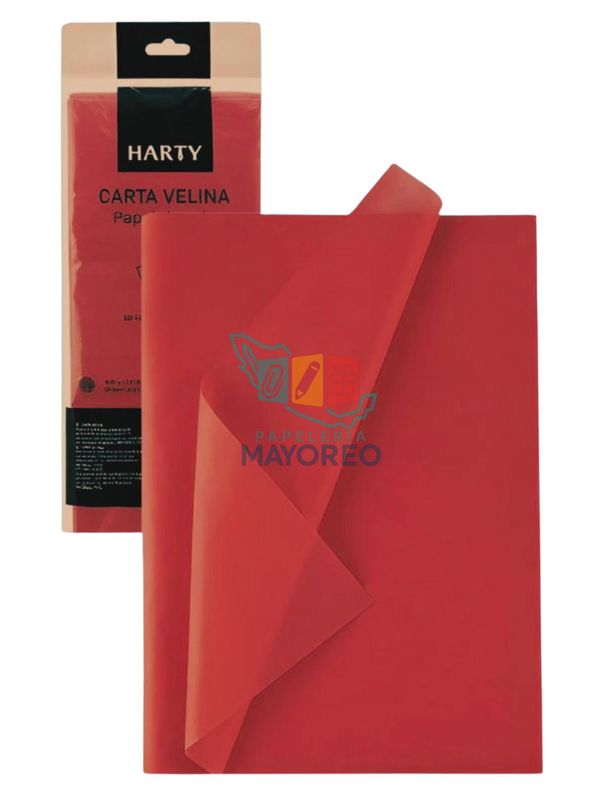 Papel china Rojo c/10 HARTY