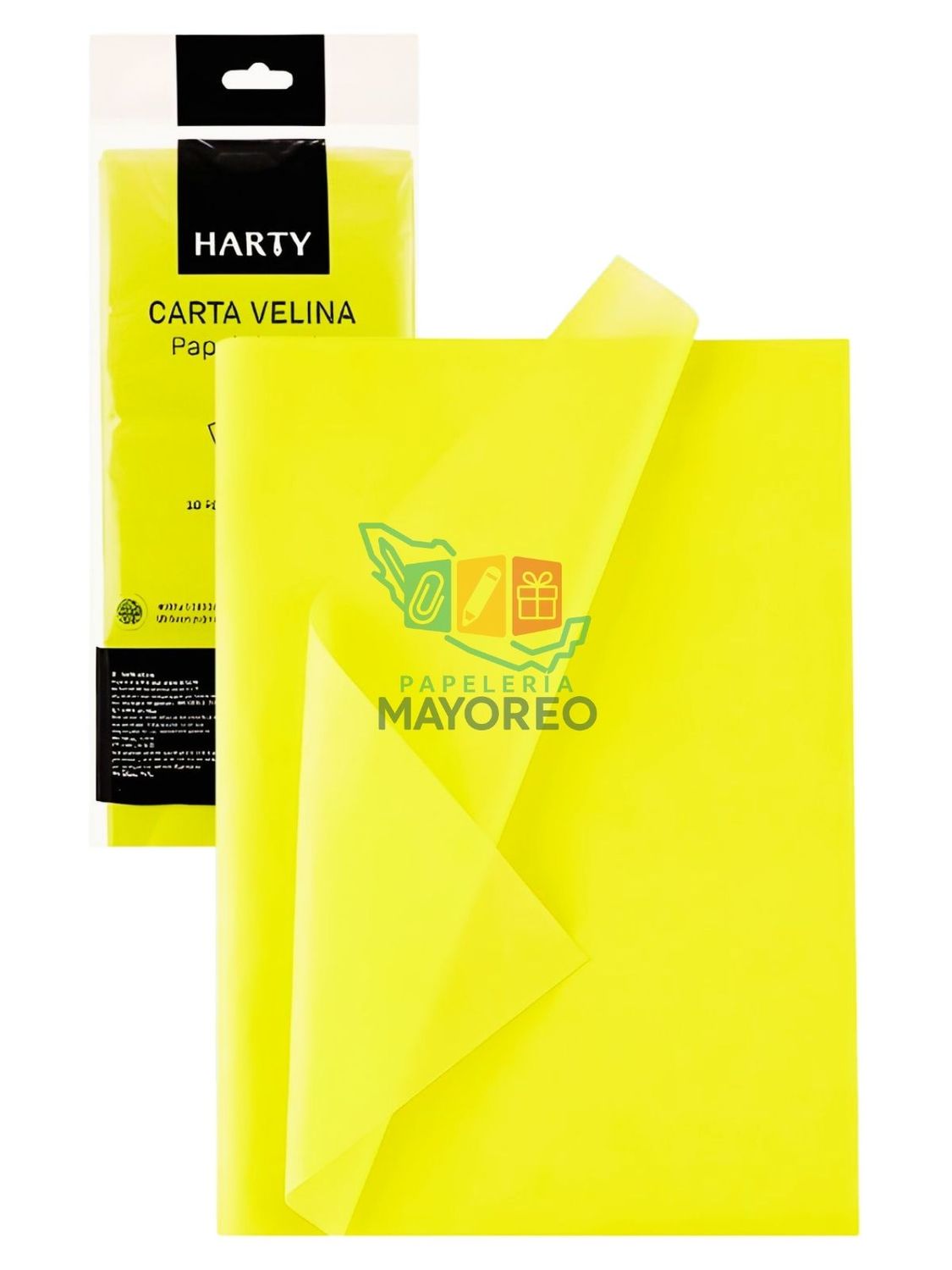Papel china Amarillo canario c/10 HARTY