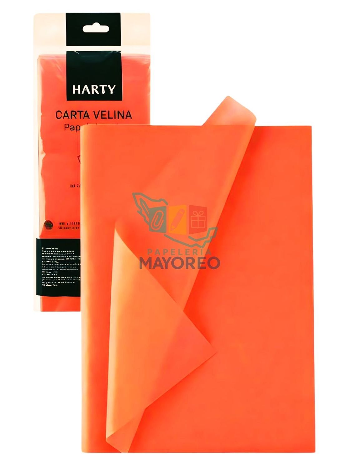 Papel china Naranja c/10 HARTY