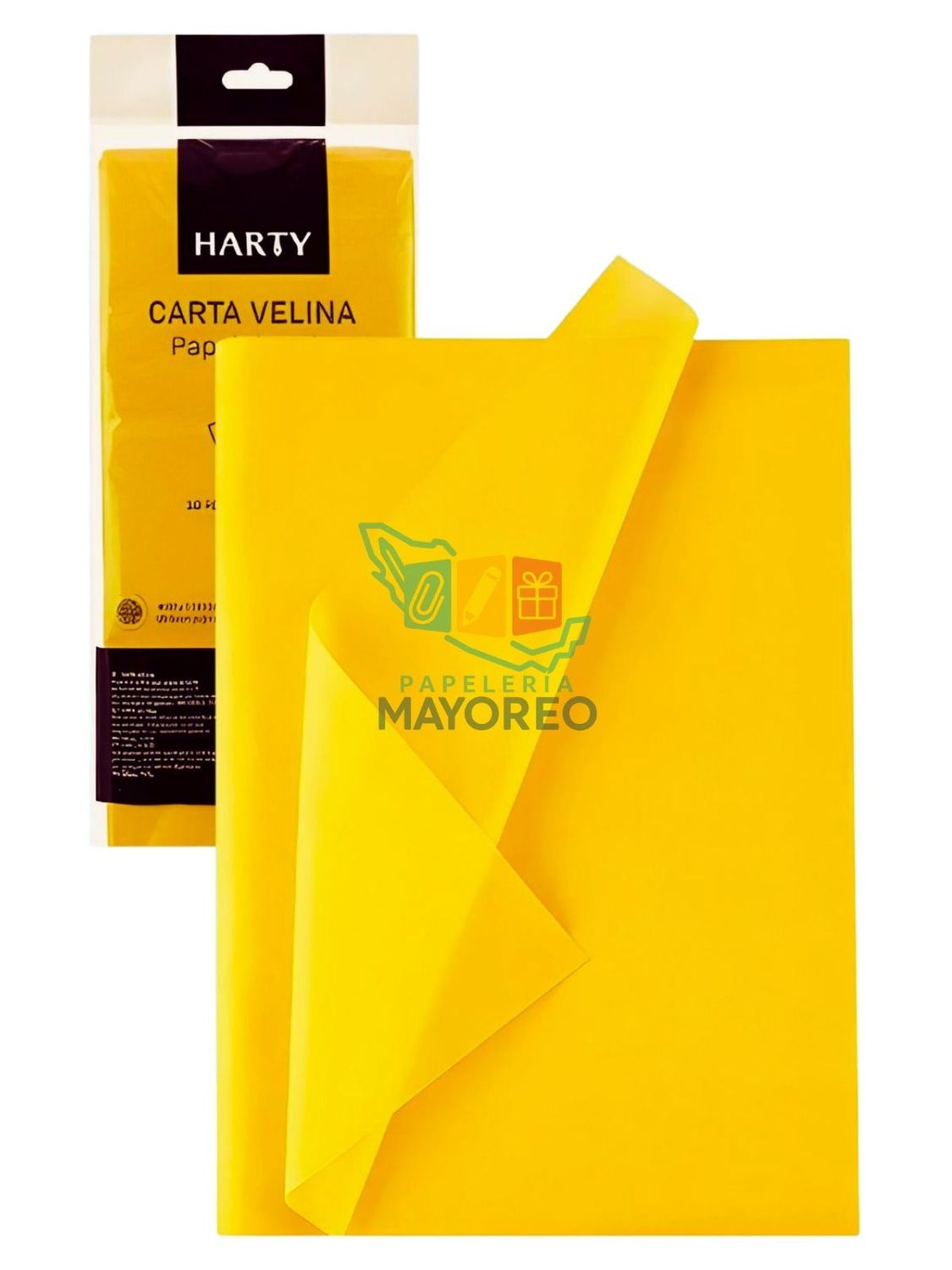 Papel china Amarillo mango c/10 HARTY