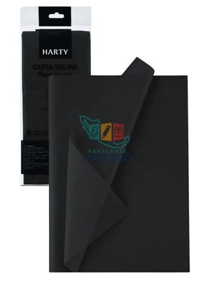 Papel china negro c/10 HARTY