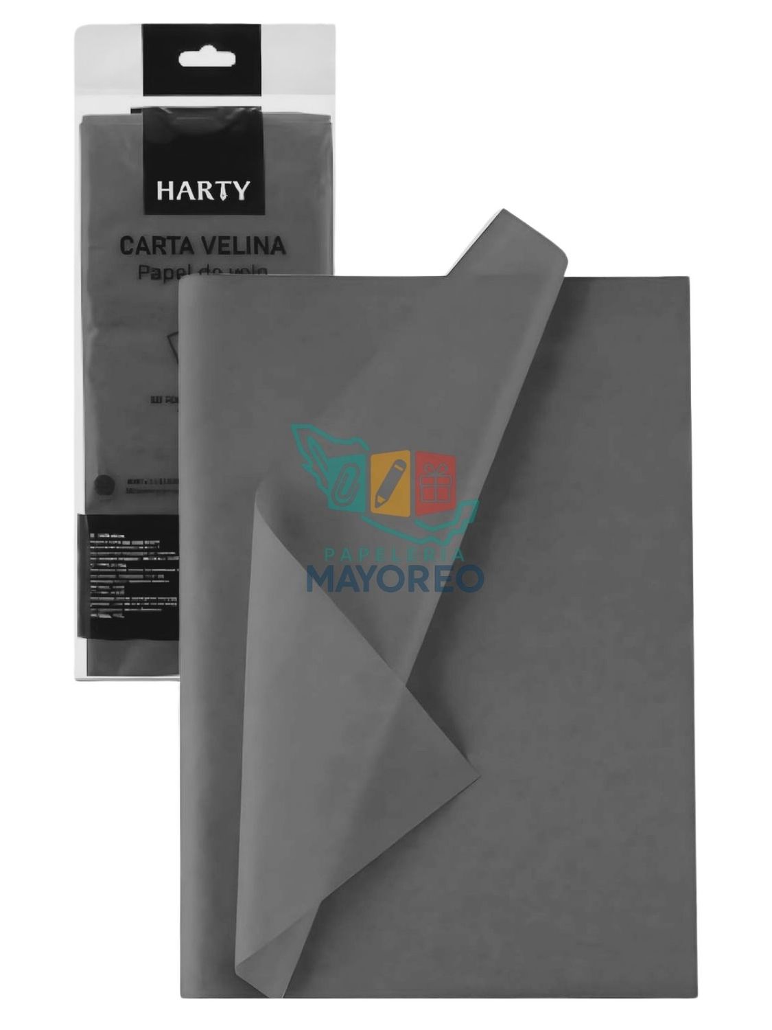 Papel china Gris c/10 HARTY