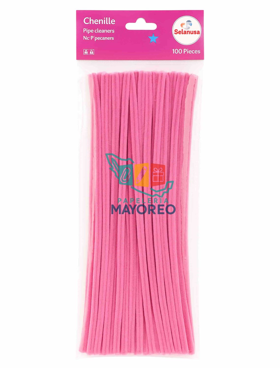 Limpiapipas C/100 ROSA FUERTE