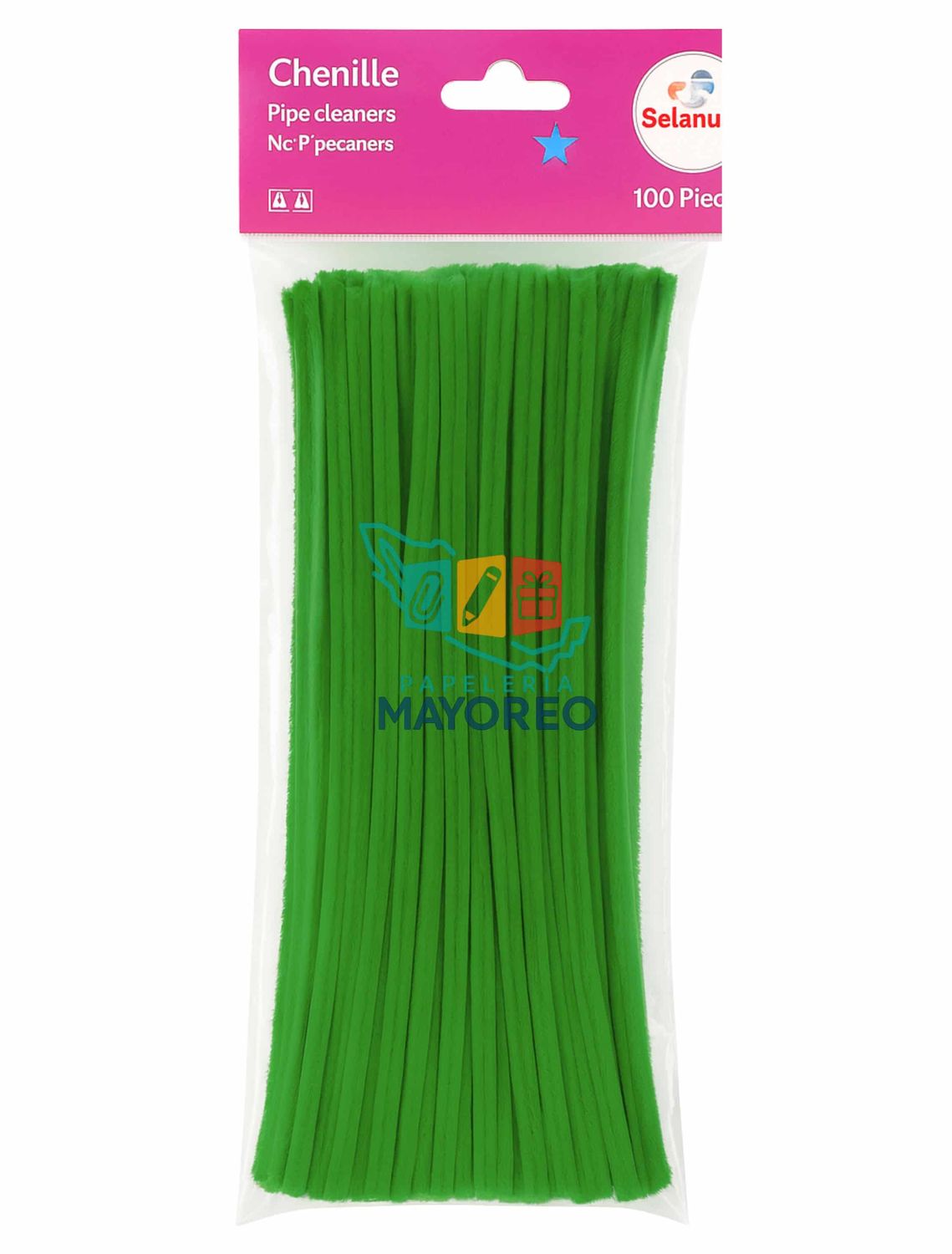 limpiapipas c/100 verde bandera