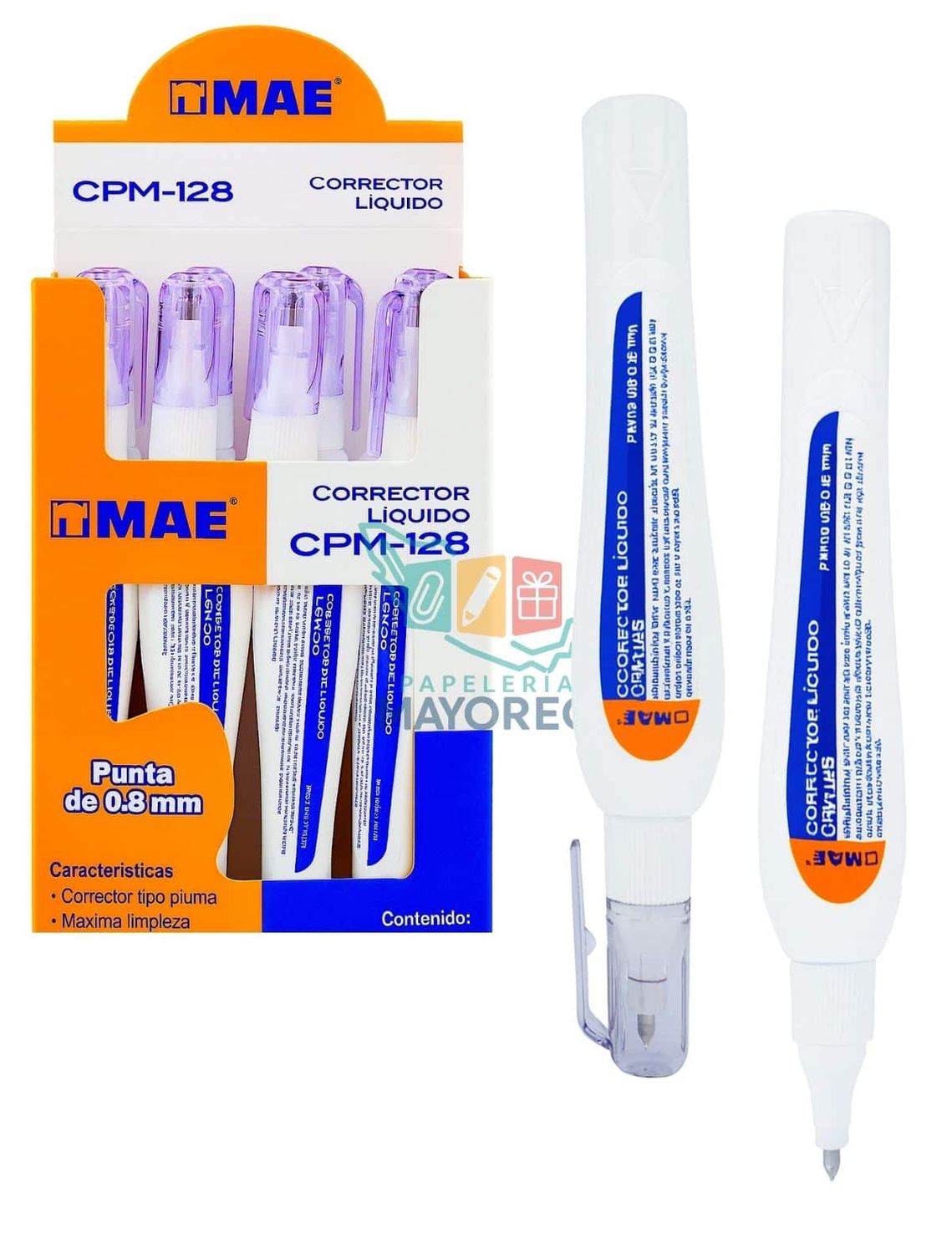 303891 Corrector Líquido MAE– Tipo Pluma c/12