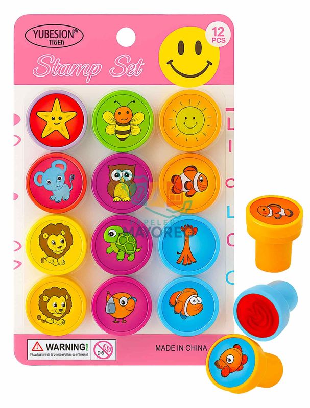 Sellos Infantiles c/12 pzas importado