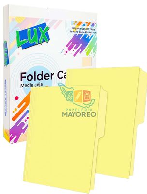 Folder Carta Paq 25 piezas – Color Amarillo