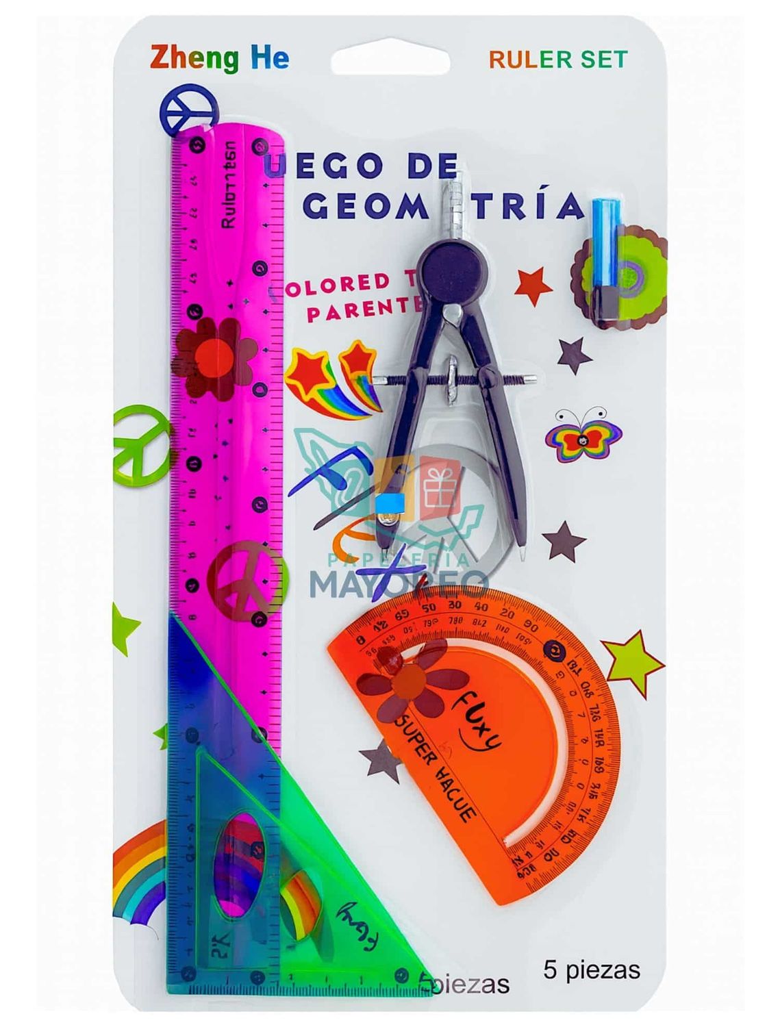 Juego de Geometría Flexible  de 5 Piezas