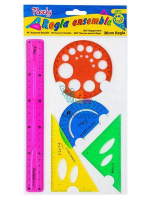 Juego de Reglas Flexly de 5 Piezas Juego de Reglas Flexly de 5 Piezas