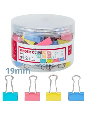 Sujeta documentos 19mm con 40 piezas