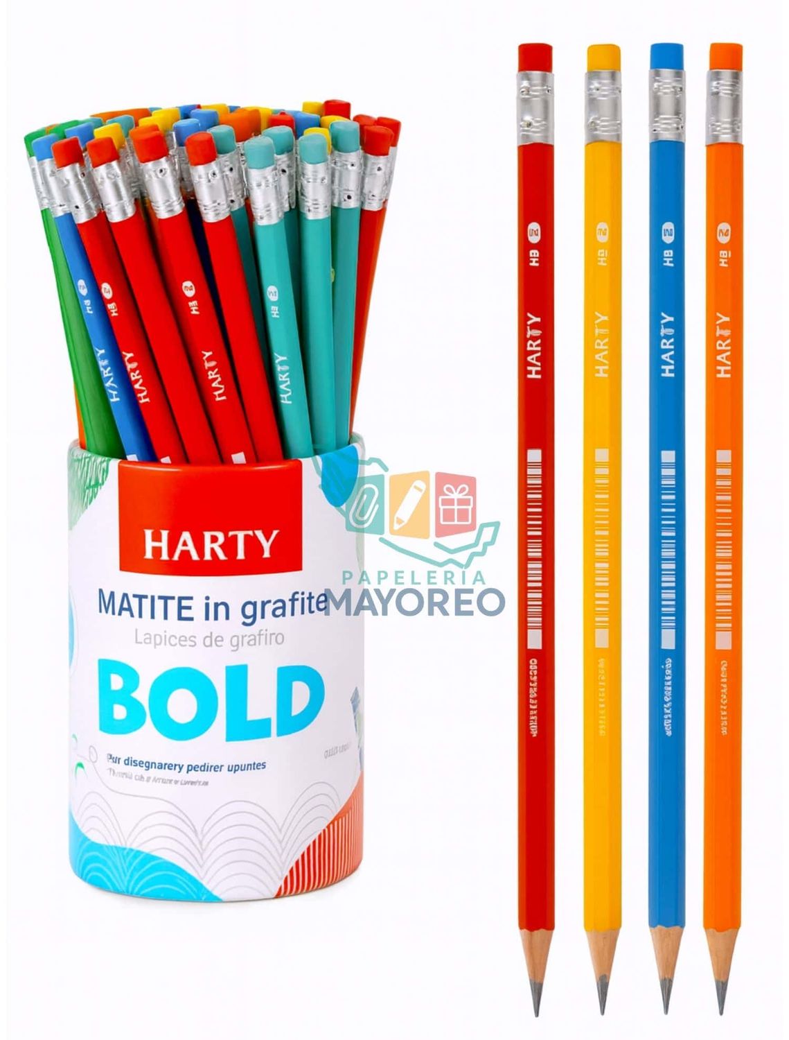 Lápices escolares HB Harty Bold c/72