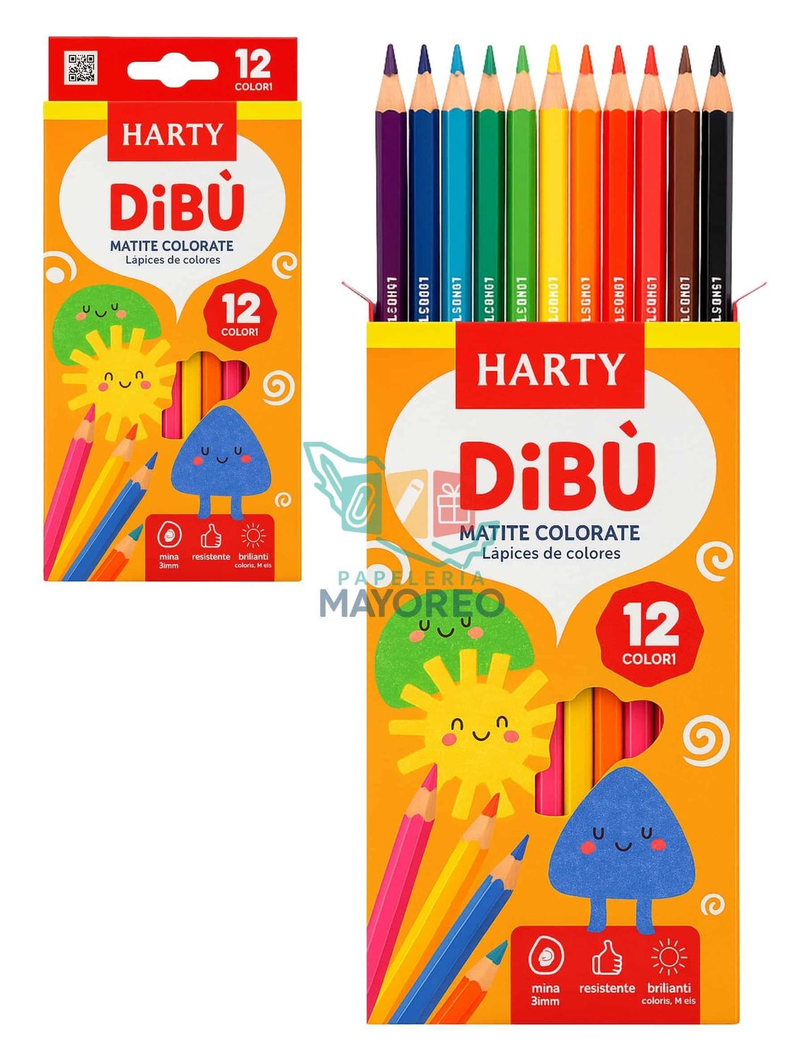 Lápices HARTY DiBÙ 12 Colores