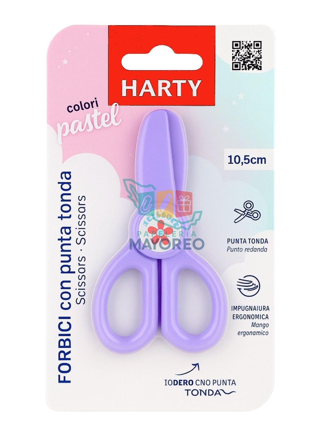 Tijera Baby Corte Seguro y Mango Ergonómico 10,5 cm Harty